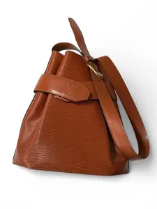 Pre-owned Louis Vuitton Bag Shoulder Bags Epi brown leather shoulder authentic with COA