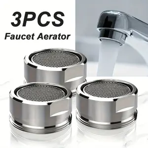 3pcs Stainless Steel Faucet Bubble Maker – Easy to Install, Water Flow Splash Guard Control, Practical Accessory for Kitchen, Bathroom, and Bar Counters – Stylish Metal Mesh Design