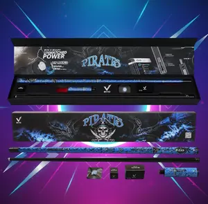 Evo Pirates Maxbing Edition – Sea Wrath | Premium Glass Fiber Pool Cue Kit with Carbon Butt, EVO 12.5mm Tip, 29" Shaft, 5/16-18 Joint, Wrapless Grip & 4" Extension