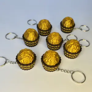 Fancy Chocolate Inspired Clicker Keychain - Perfect for Backpacks, Keys, or Purse! Great Gift Idea!