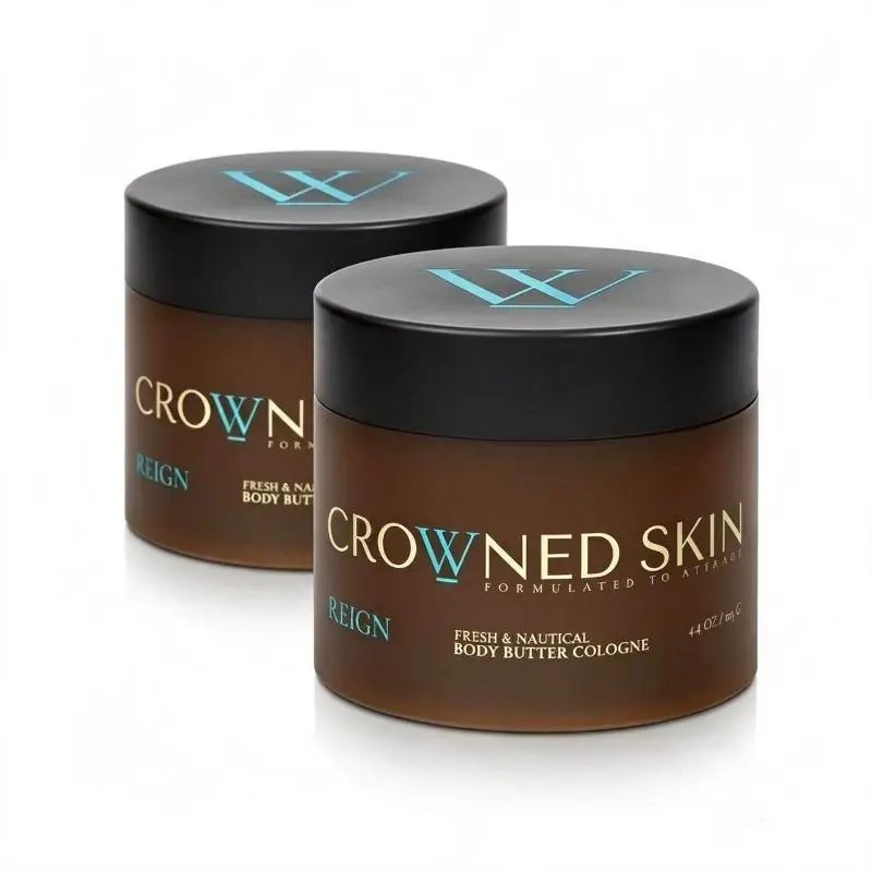 【Buy 1 Get 1 Free】Crowned Skin Reign Cologne Body Butter, Fresh & Nautical Scent, All‑Day Fragrance Moisturizer Infused with Jojoba & Pepper, 5oz