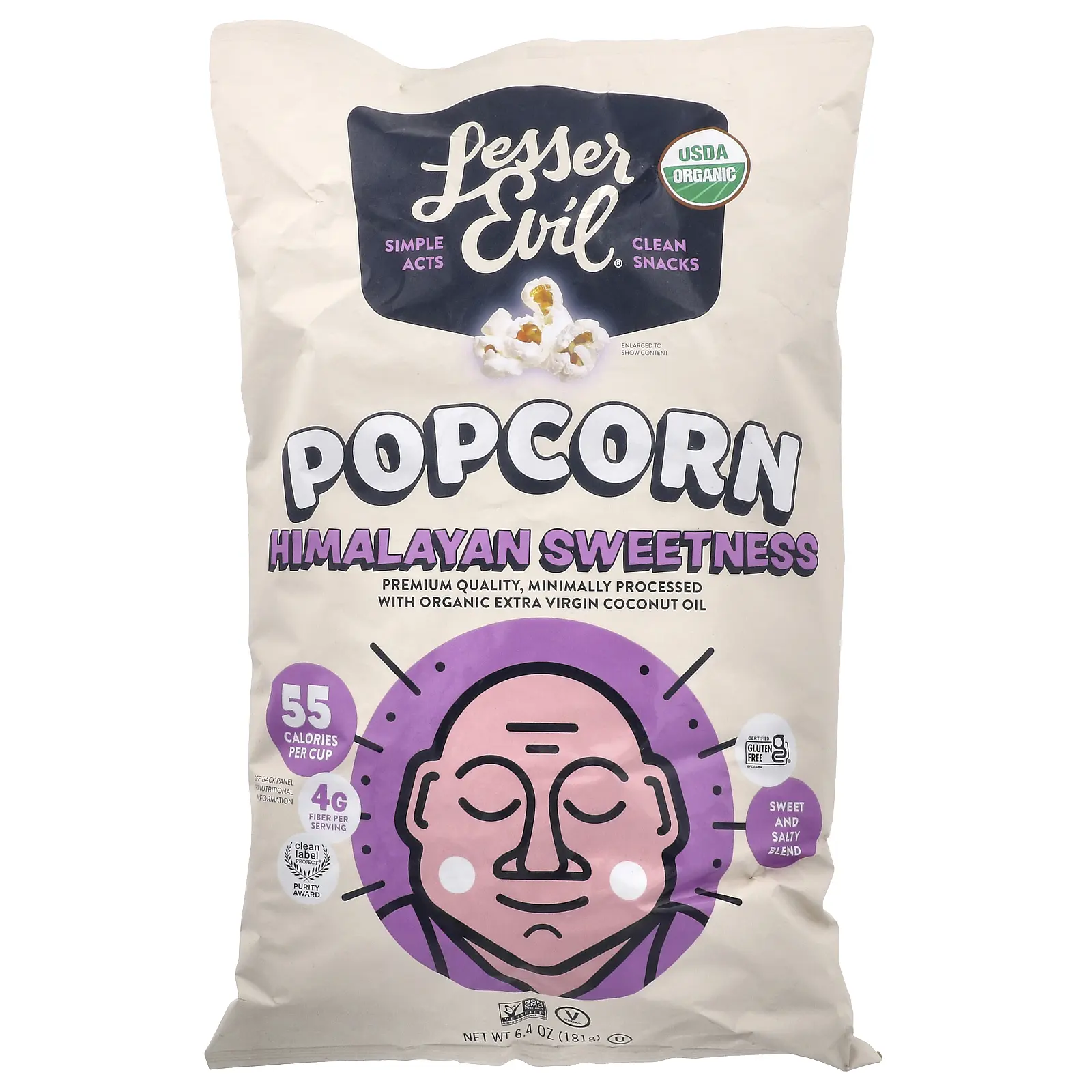 LesserEvil Popcorn, Himalayan Sweetness , 6.4 oz (181 g)
