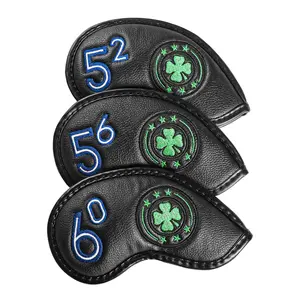 Golf Club Wedges Degree Headcovers 52° 56° 60°  Value 3 Pack， Synthetic Leather Golf Iron Protective Hook and Loop Design Head Cover For Men Women Golfer Golf Accessories