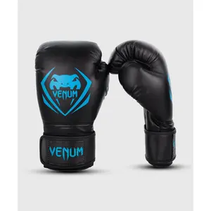 Venum Contender Boxing Gloves - Black/Cyan