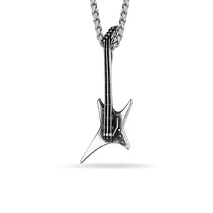 PROSTEEL Guitar Necklace Stainless Steel Punk Rock Roll Pendant Hip Hop Jewelry For Men Women with Gift Box