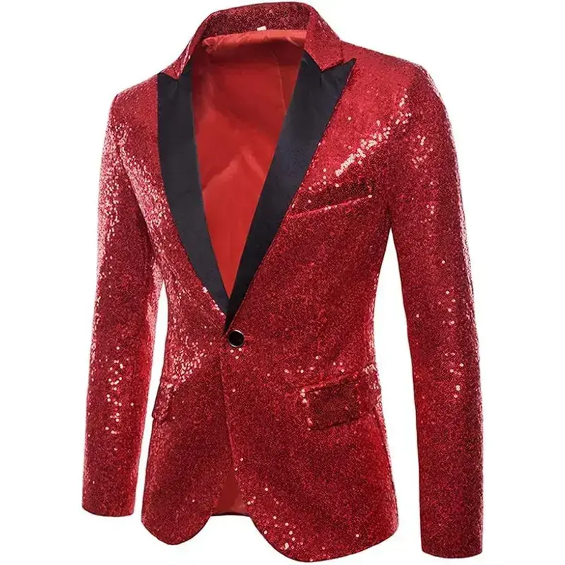 slim fit dress slacks Gold sequin suit – The Collection