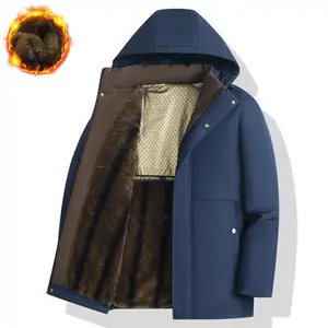 Men's thick fleece-lined jacket with zipper closure, suitable for autumn and winter, comfortable sports jacket, hooded design, winter casual coat or daily commute, men's winter jacket, men's winter clothing, outdoor sports jacket, winter commuter coat