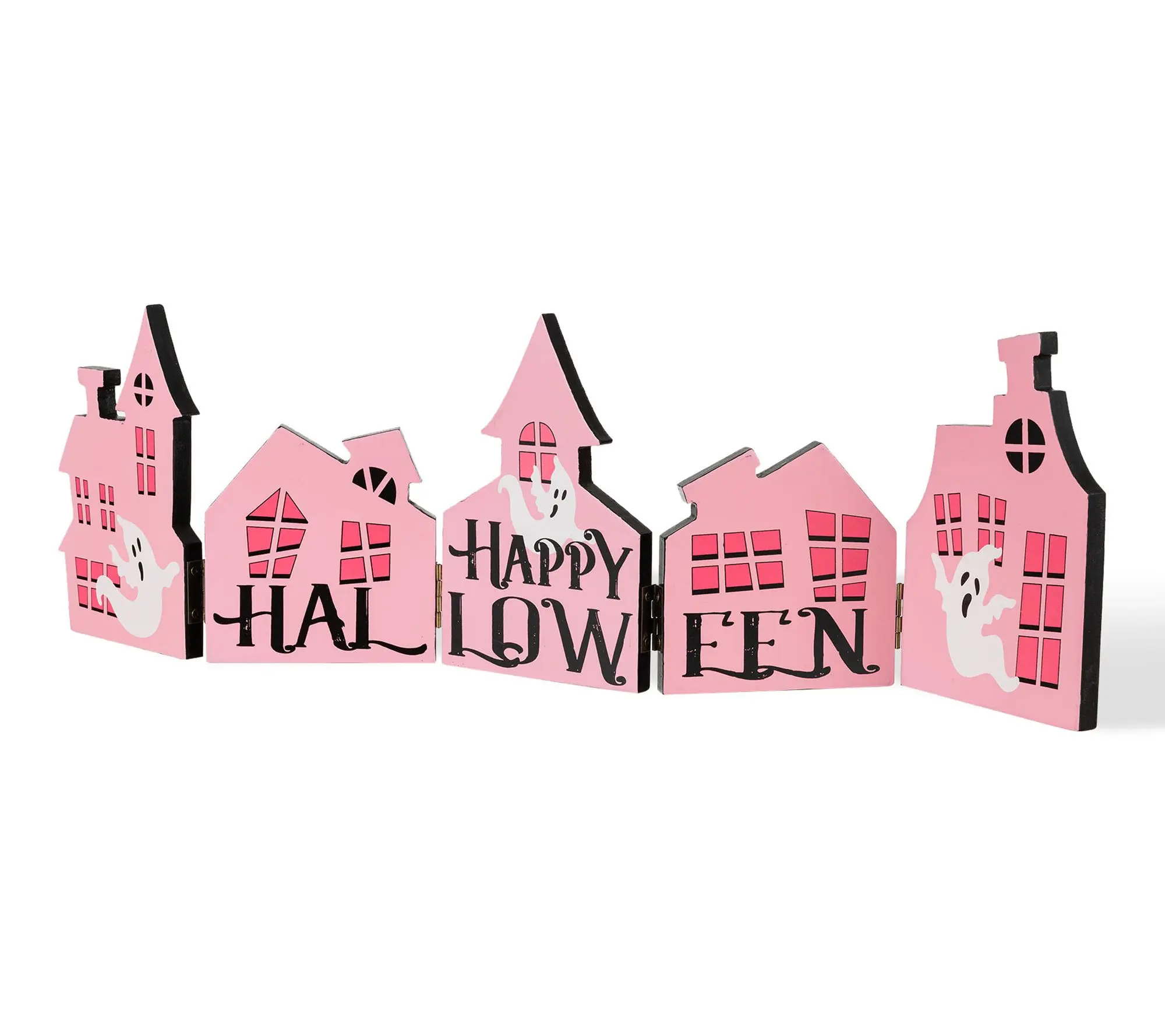 Glitzhome 24.75"L Halloween Wooden House Table Decor