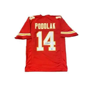 Ed Podolak Autographed Custom XL Red Jersey  - BAS