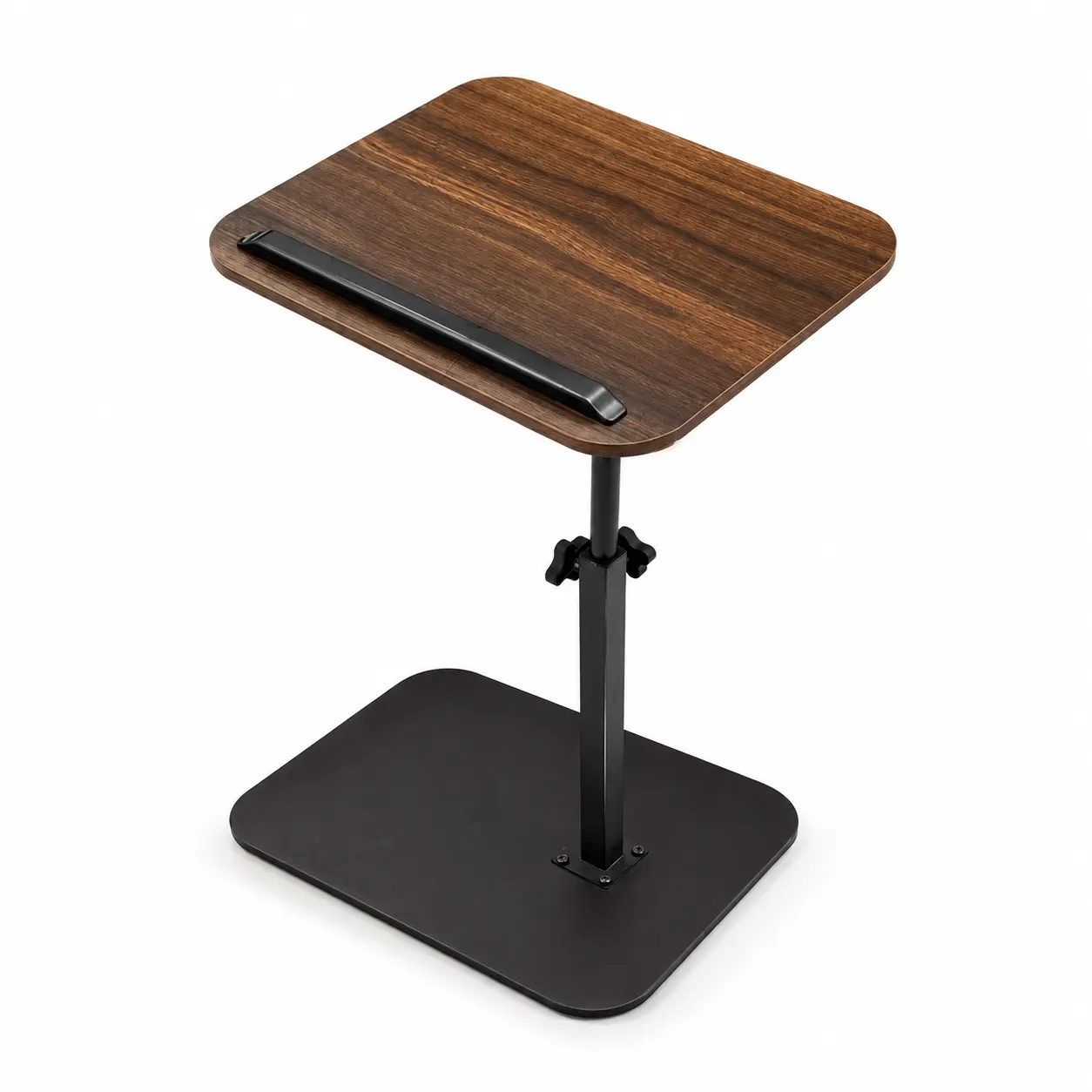 Side Table Sofa Tray for Couch Heavy Metal Base Swivel/Adjustable Height, Sofa Bed Bathroom Study TV Tray C Shaped End Table Food Snack Trays for Eating
