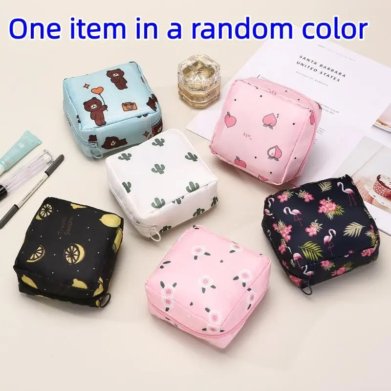 Women's Hygiene Storage Bag, Portable Menstrual Cup Organizer & Cotton Swab Holder, Lightweight Period Kit for Women/girls, Zippered Storage Bag
