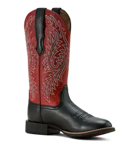 Ariat Women's Round Up StretchFit Western Boots - Round Toe color Black