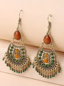 Vintage Boho Style Beaded Decor Dangle Earrings, Fashion Jewelry for Party, Daily Clothing Decor, Trendy All-match & Exquisite Jewelry for Birthday Gift, Trendy Fashionable Accessories
