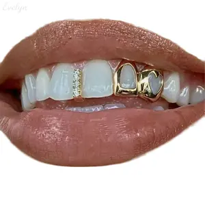 Hollow Star & Heart Grillz, Gold/Silver Plated Teeth Decor, Hip‑Hop Style Single/Double Tooth Accessory for Party & Cosplay