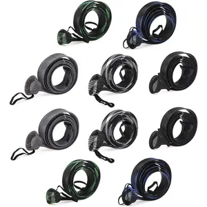 10 count Rod Sock Sleeve Cover 190cm/74.8inches Braided Mesh Protector Pole Gloves Fishing Tools With Strap for Fly Spinning Casting Sea Rod