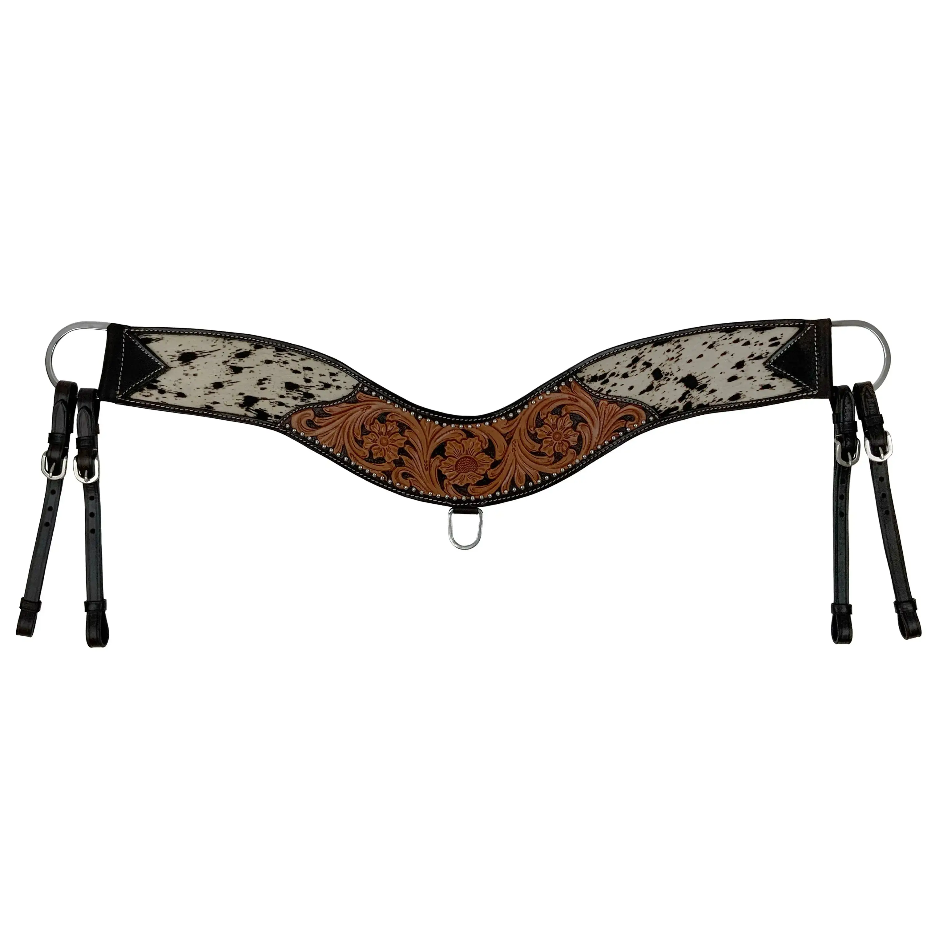 Prairie Patchwork Cowhide Tripping Collar