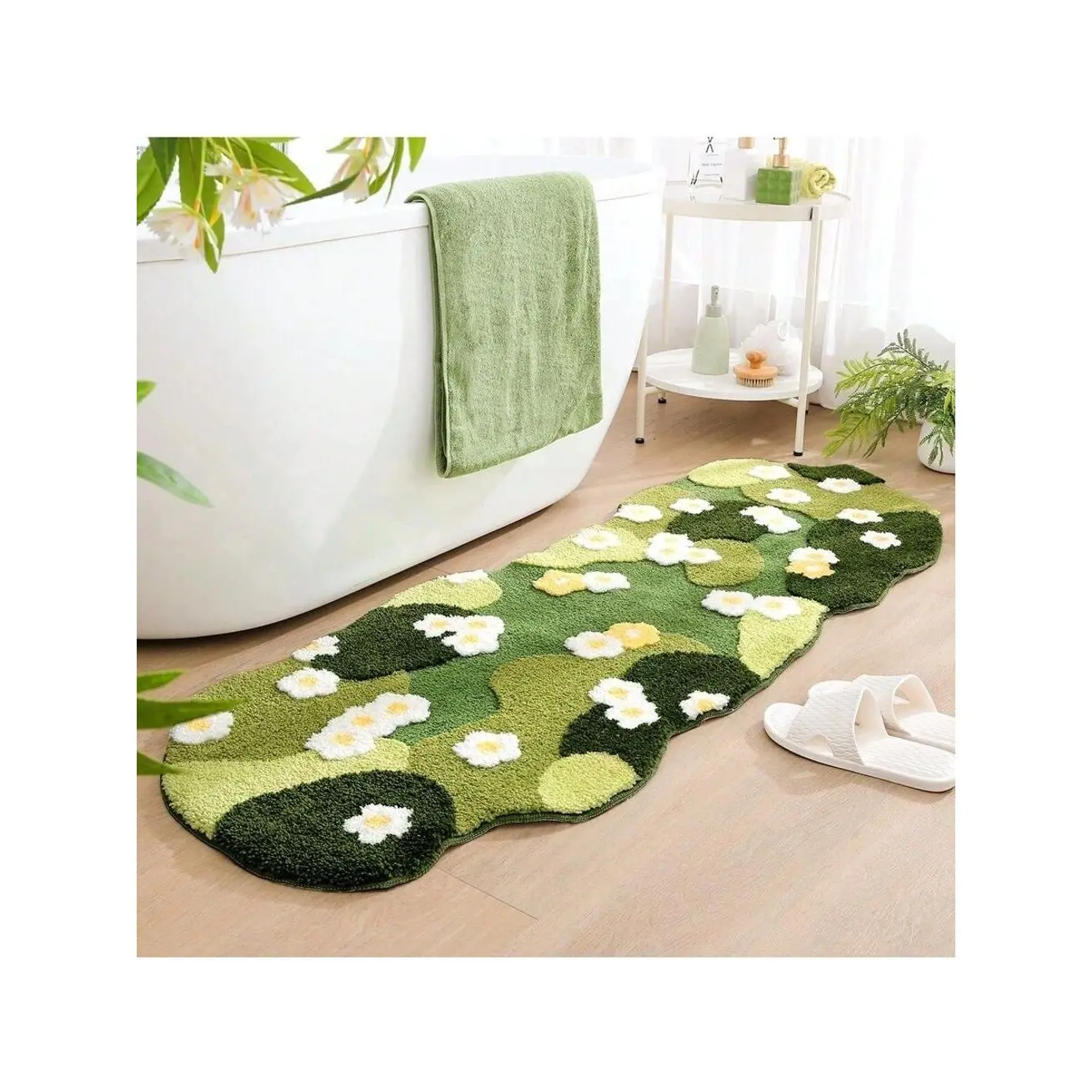 1PC Bathroom Rugs Fresh Style Comfortable Bedroom Rug Anti-Slip Water Absorption Mat For Bath Home Decor
