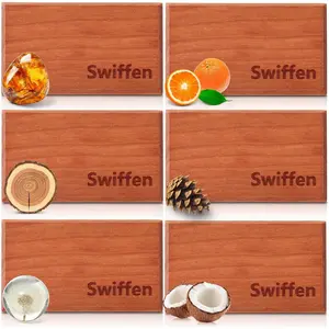 6 Pcs Car Wood Air Freshener Refill Bulk Car Odor Eliminator Cars Air Freshener Vehicle Scent Diffuser, Amber, Tectona Grandis, Pine, Coconut, Grove, Earthy Scent Refill, No Clip Included