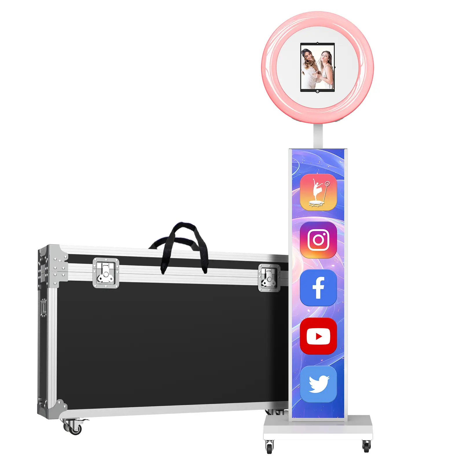 MWE Photo Booth Stand with App Control – Portable Booth Compatible with iPad 12.9/11/10.9/10.2 – Perfect for Weddings, Parties & Events Glow In The Dark Funny Comedy Hat