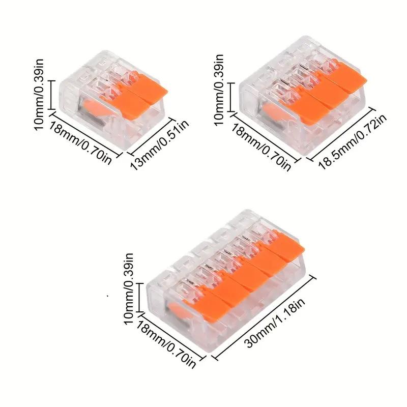 90-Piece Wire Connector Block Set, Reusable Mini Quick Electrical Terminal Connectors for Home Use, Suitable for 2/3/5 Port Connections