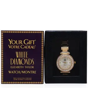 Elizabeth Taylor White Diamonds Ladies Watch In Hard Display Box