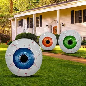 Halloween Eyeball Balloons Halloween Inflatable, Eyeball Pumpkin Round Eyeball Foil Balloons Halloween Foil Balloons, Plastic Balloons