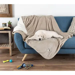Petmaker Waterproof 50 x 60 Reversible Sherpa Pet Blanket