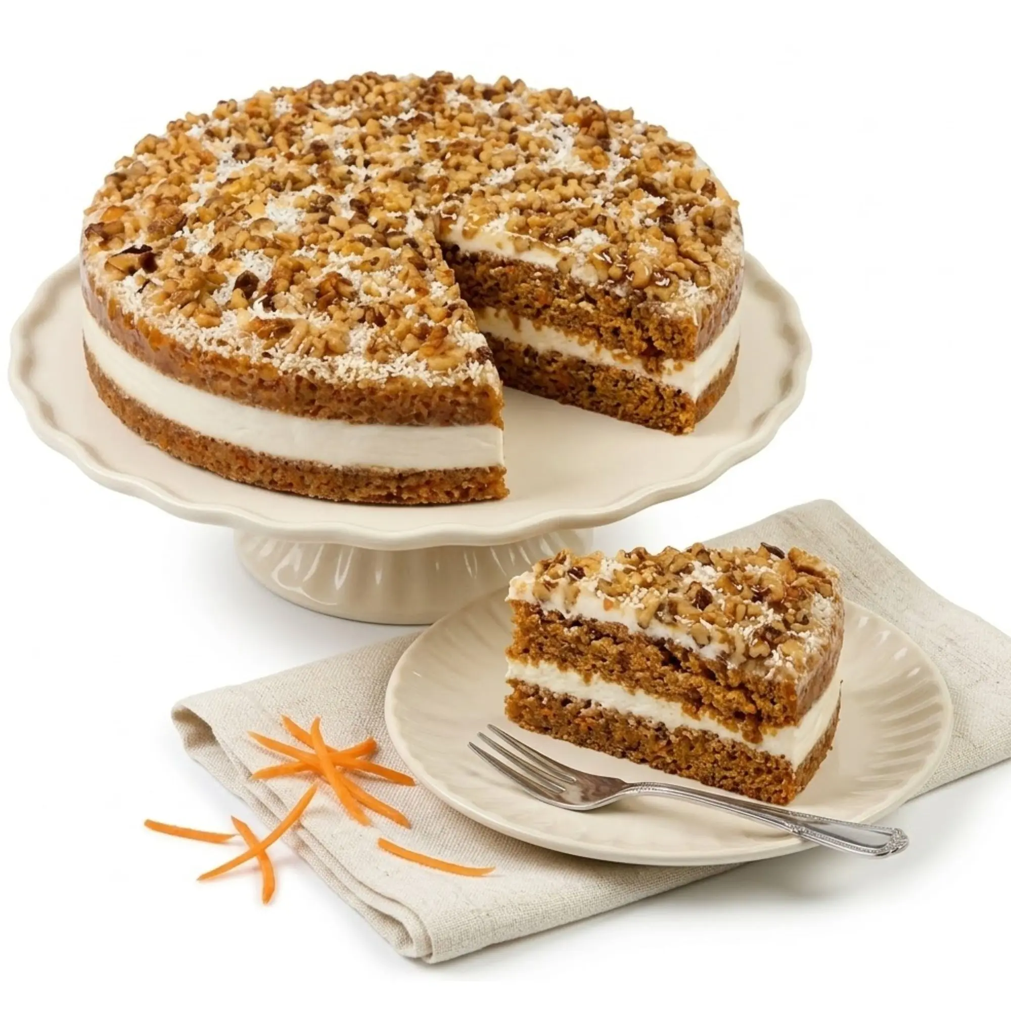 Andy Anand Gluten-Free Carrot Cake, 3 lb – Fresh-Grated Carrots, Walnuts, Cinnamon & Cream Cheese Frosting, No Preservatives Gift Box