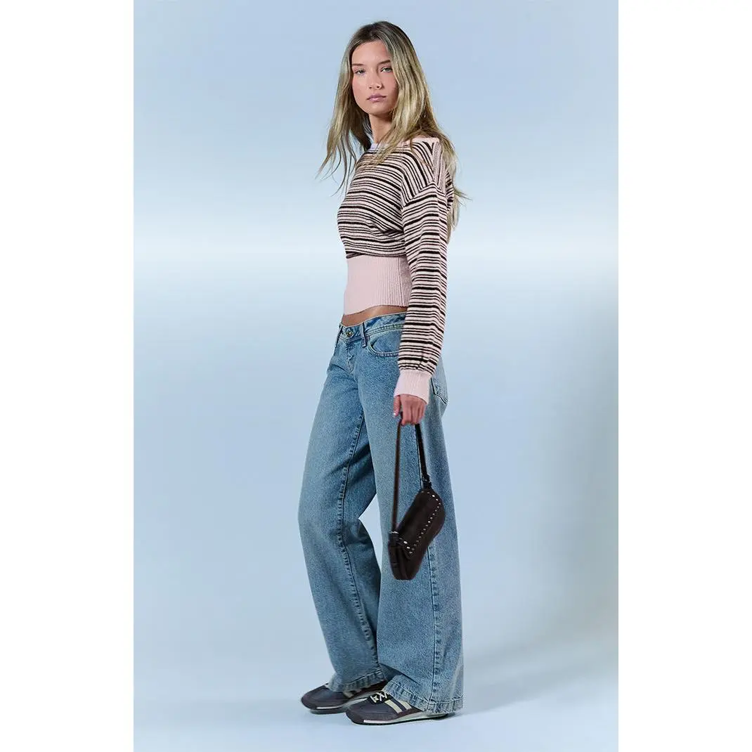 Pacsun Women's Kaia Ultimate Low Rise Baggy Jeans Lighter Blue