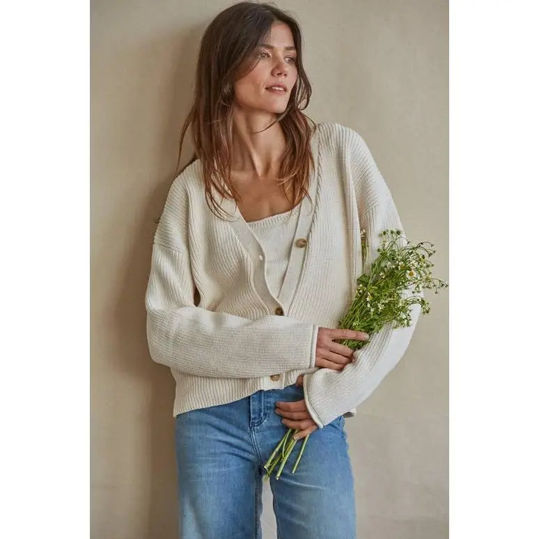 The Kacey Cardigan- Ivory