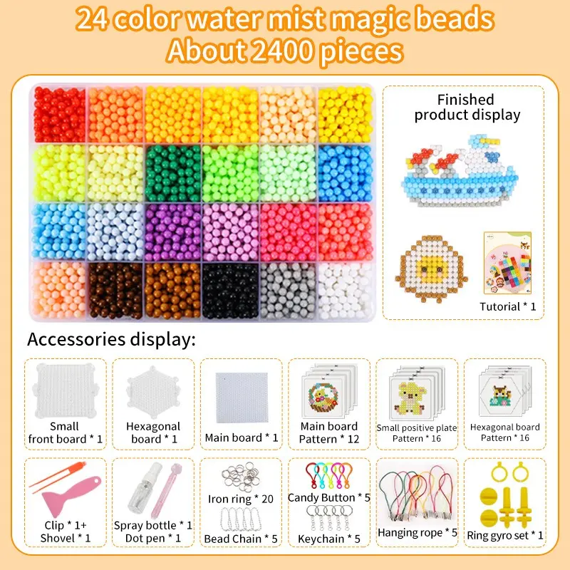 24 colorwater mist magic beads About2400 pieces