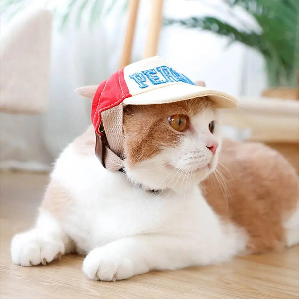 Dog Baseball Visor Hat Summer Outdoor Pet Accessories Dog Sun Bonnet Cap Pet Hat Small Dogs Caps Puppy Sport Letter Cap for Cats