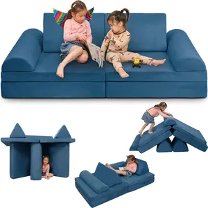 Scabine Large Children's Sofa – Modular Play Couch for Playroom & Bedroom,Expansive Comfort & Fun Design toddler couch for play Daybed Bean Bag