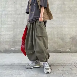 Baggy Cargo Pants Joggers Streetwear Ankle-Length Casual Harem Long Trousers Men Wide Leg Oversize  New