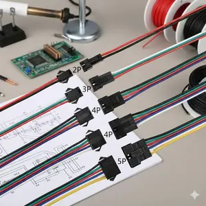 Universal Led strip connector kit - Compatible with 3528, 5050, Rgb, rgbw multicolor strips. extender Cables, Male/Female Pin Headers for Multi-Row Led Lights. 20-Piece & 40-Piece Options.