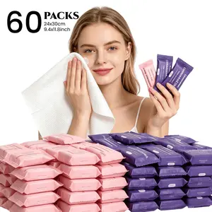 Compressed Towels Tablets, Portable Disposable Face Towels, Individually Wrapped Thicken Compressed Towels, Expands with Water, Soft & Lint-Free, 11 x 9.4 Inch, Travel Camping Hiking,Travel Essentials (60/120 Counts)