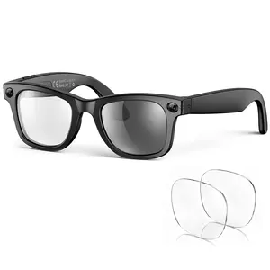 2026 AI Smart Glasses with Camera,8MP 4K Camera Glasses,Supports AI Voice Control/Photo/Video/Audio Recording,Bluetooth Glasses with 133 Translation,Photochromic Lenses+Blue Light for Men & Women