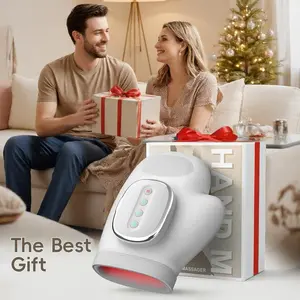 Hand Massager, USB Rechargeable Massagers for Arthritis & Carpal Tunnel, Heated & Pressurized, 3 Massage Modes, 5 Intensity Levels, Christmas Gift for Men & Women