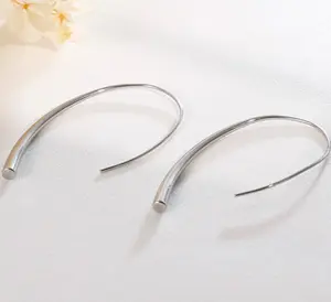 Minimalistic Open Hooped Titanium 18K Gold Plated Gold, Silver & Rose Gold Earrings