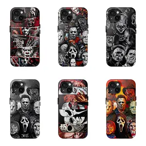 Horror Movie Phone Case, Halloween Scream Phone Case Compatible withSuitable for iPhone 17/16/15/14/13/12/11 Pro Max/Plusand Samsung Galaxy S23-25