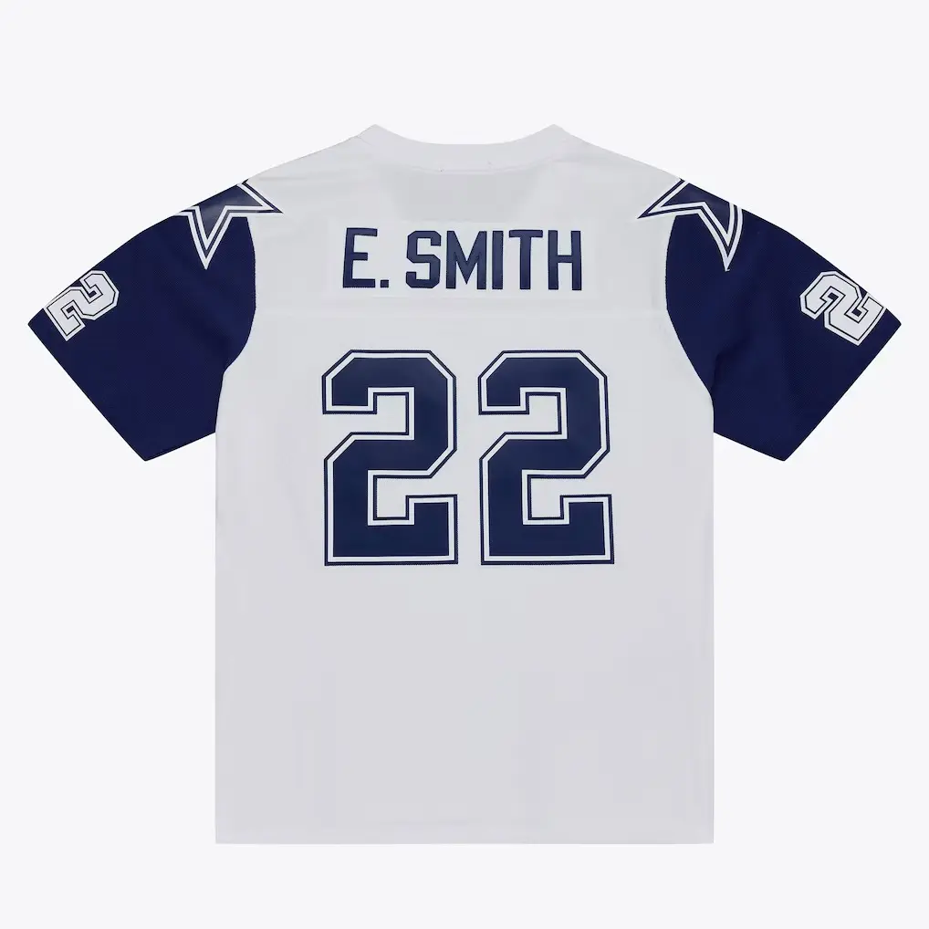 Unisex Football inspired by Dallas Team  E.Smith 22 Fashion 1994 Legacy Replica Jersey - White