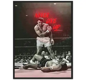NEVER GIVE UP - ALI Wall Art, Product without frame
