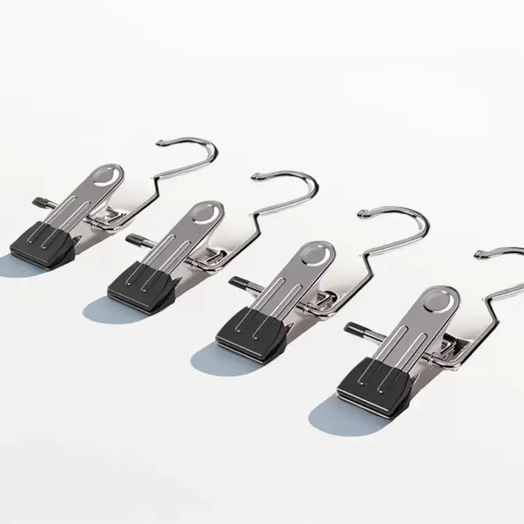 22 PCS Anti-rust Clip Space-saving Clothespin Hat Pants Storage Hanging Travel Hook Hanger Household Organiser Laundry Lightweight Room Stainless Steel Waterproof