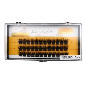 Natural Look False Eyelashes Trio - Super Thin Invisible Band, Segment Clusters for Easy DIY Application, C-Curl Volume Effect​