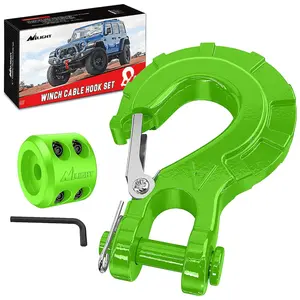 Nilight 3/8 inch Grade 70 Winch Hook Green