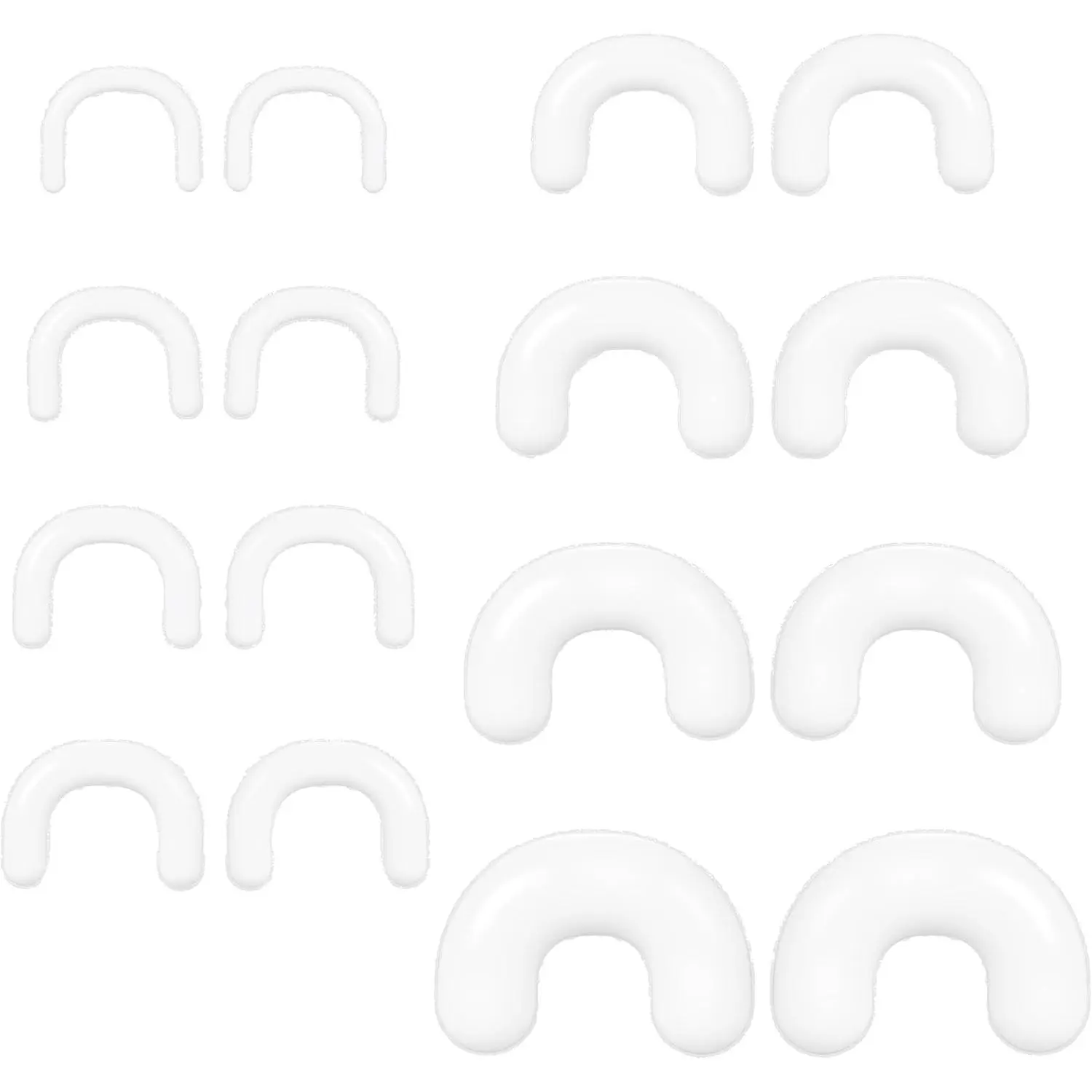 U Shape Septum Retainer,  Horseshoe Nose Ring Retainer |  Stretching Kit | High Polish | 16G to 2G Sizes |  for Work, ,