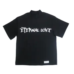 Eternal Love High Mock Neck Drop Shoulder T-Shirt