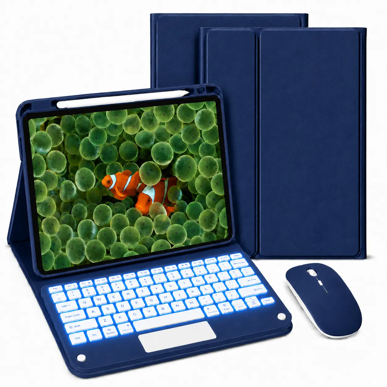 Keyboard Case for iPad 11th Gen A16 11-inch 2025 & iPad 10th Gen 10.9-inch 2022, Magnetic Detachable Bluetooth Touchpad Keyboard with 7-Color Backlit, Protective Case, Wireless Mouse, Stylus Pen, Keyboard Cover