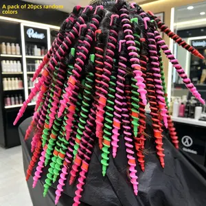 20Pcs Spiral Ionic Hair Curler DIY Styling Tool Add Volume Layered Curls