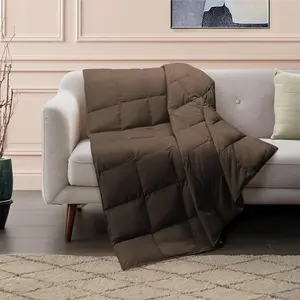 Lightweight Down Throw Blanket  Down Throw for Couch Sofa Soft Packable Down Blanket Throw for Indoor and Outdoor Use 50"x70"  Blanket